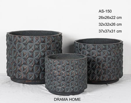 طقم أحواض "الماس الاسود" - طقم من 3 أحجام