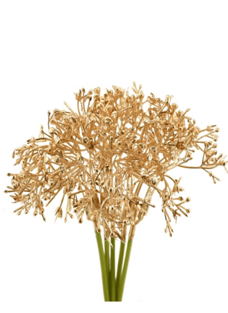 باقة زهور صناعية ملونة مكونة من 5 رأسا ذهبي