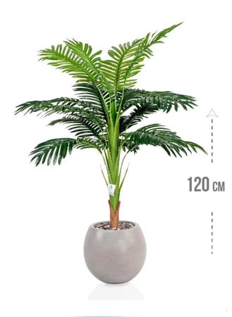 شجرة صناعية محاكاة لشجرة النخيل الطبيعي بمركن فيبر بارتفاع 120 سم