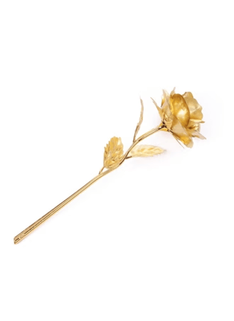 زهرة مطلية بالذهب ذهبي