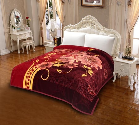 بطانية طابقين  رويال كراون كوريا 200*240 5.5 كيلو جرام نعومة وجودة جيدة 100٪