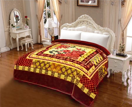 بطانية طابقين رويال كراون كوريا طابقين 220*240 وزن 6.50 كيلو جرام درجة اولي ضمانة خمس سنوات