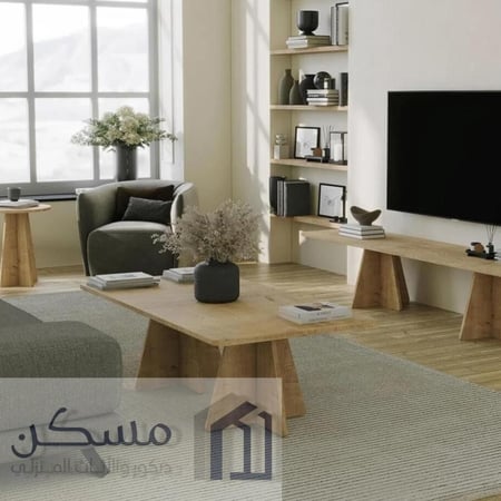 طاولة قهوة وسطية مصنوع من خشب عالي الجودة