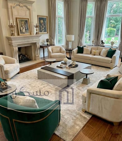 طاولة بديل رخام مع 4 طاولات خدمة