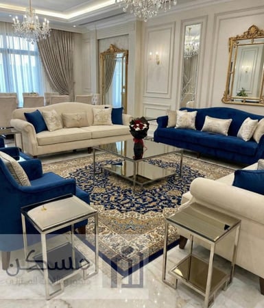 طاولة زجاج مع 4 طاولات خدمه سطح دورين زجاج