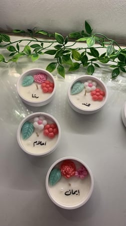 شمعه  مع بوكس لكل المناسبات تصميم حسب الطلب