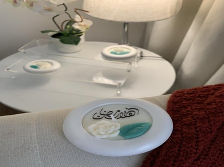 شمعه حلقه دائره كتابه داخل الشمعه