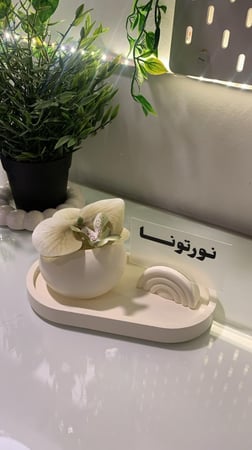 أطقم ضيافة  بيج مع اكريلك