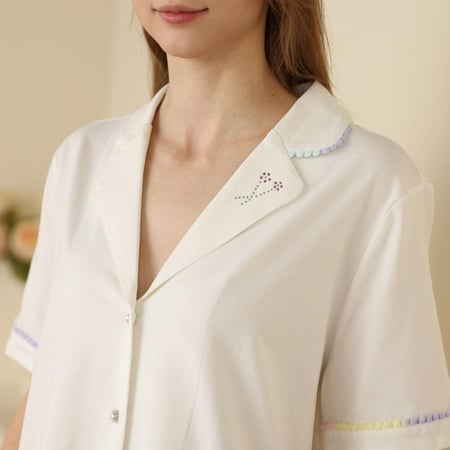 بيجاما القطن الأنثوية بتصميم راقي وأنيق