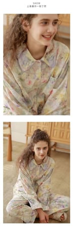 بيجاما من القطن الطبيعي 100% بتفاصيل أنثوية