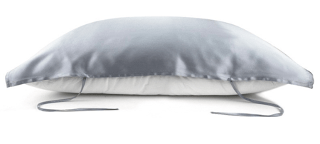 غطاء مخدة من حرير التوت النقي 100% الصحي والمفيد لصحة البشرة والشعر-وجه واحد بأربطة من الخلف