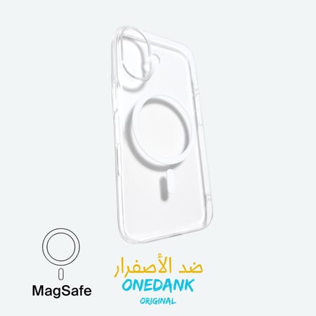 كفر ون دانك شفاف لأجهزة ايفون ( نحيف ) ماق سيف ضد الإصفرار | ONEDANK Clear Case for iPhone ( ultra slim ) MagSafe