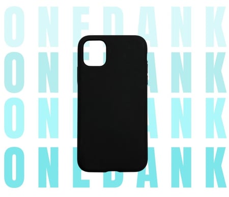 كفر حماية ون دانك سيليكون لهواتف ايفون اللون الأسود الفحمي | ONEDANK iPhone silicone case black coal
