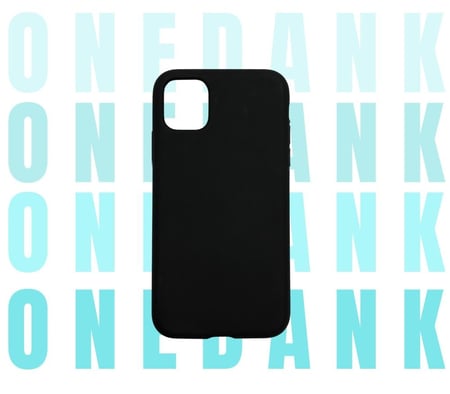 كفر حماية ون دانك سيليكون لهواتف ايفون اللون الأسود الفحمي | ONEDANK iPhone silicone case black coal