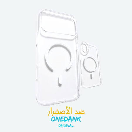 كفر ون دانك شفاف لأجهزة ايفون ( نحيف ) ماق سيف ضد الإصفرار | ONEDANK Clear Case for iPhone ( ultra slim ) MagSafe