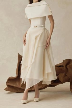 فستان ميدي سكري