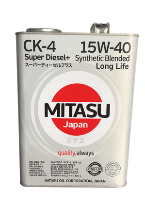 ميتاسو زيت محرك ديزل MITASU CK-4 15W-40 (جالون 4 لتر)