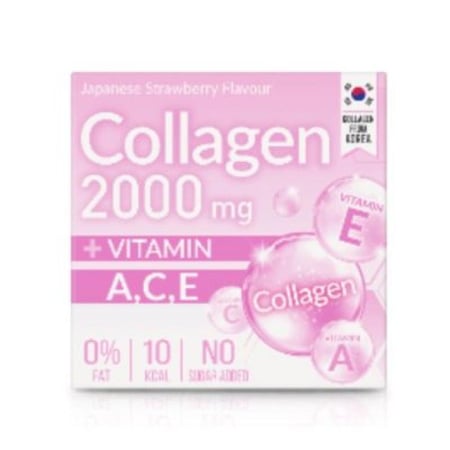 فريش دوز الكولاجين 2000 وفيتامين أ ، ج ‘ ه لتقليل التجاعيد وترطيب البشرة بطعم الفراولة - 12 صندوق