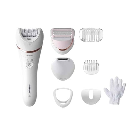 فيليبس ماكينة إزالة الشعر النسائية للإستخدام الجاف والمبلل - Series 8000