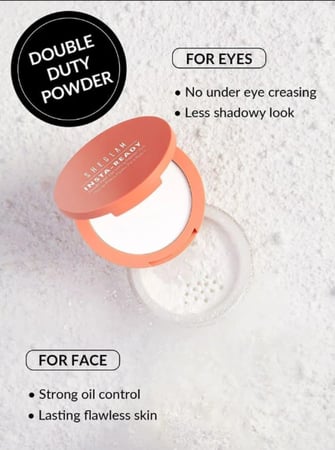 شيجلام بودرة ثنائية للوجه وتحت العين إنستا ريدي شفاف