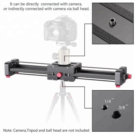 Focus Studio Double Slider 50cm 20in Compact Retractable Smooth Camera Track Slider