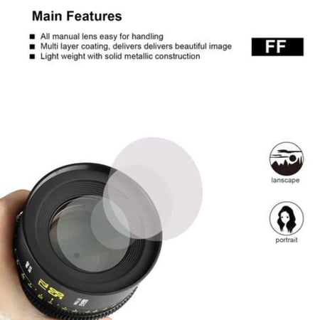 Meike 85mm T2.1 - Prime Cine Lens - Full Frame - Canon EF Mount