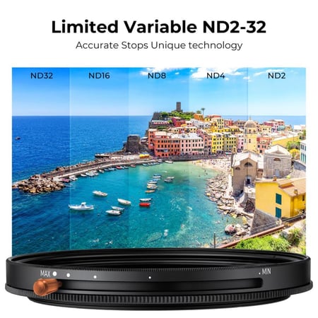 K&F Concept 82MM Multi-functional CPL+Variable ND2-32 Filters,Ultra-thin, HD,With toggle and a vacuum cleaning cloth, green coated, NANO-D series