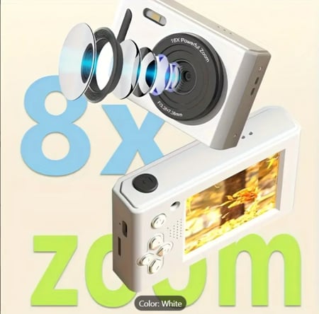 m26 ccd digital camera 50 million ultra clear pixels 8x (White Color)