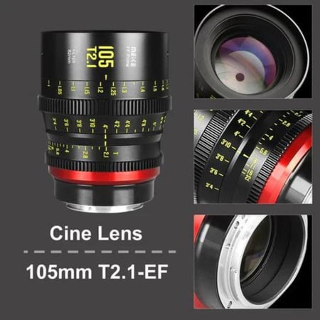 Meike 105mm T2.1 Prime Cine Lens - Full Frame - Canon EF Mount