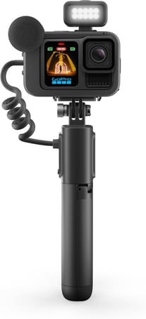 GoPro HERO13 Black Creator Edition - Includes HERO13 Black, Volta (Battery Grip, Tripod, Remote), Media Mod, Light Mod, Enduro Battery, Magnetic Latch Mount and Carrying Case