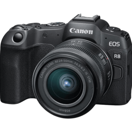 Canon EOS R8 Mirrorless Camera with RF 24-50mm f/4.5-6.3 IS STM Lens