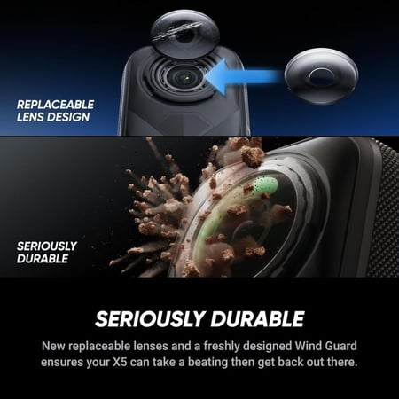 Insta360 X5 360 Action Camera Travel Bundle - Black