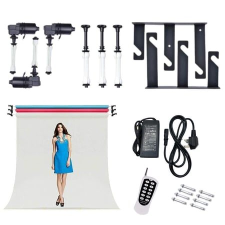 Focus Studio MES-3 Motorized Elec Wll Ceil Mount Bckg Supp Sys with Remote