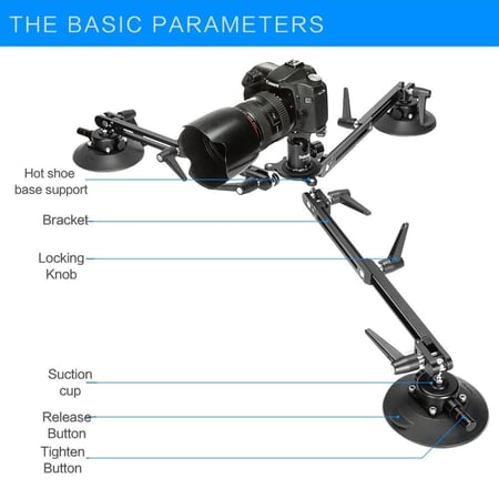Focus Studio Professional Car Suction Cup Camera Mount System