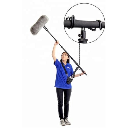 Focus Studio Microphone Pole Audio Boom Cradle Mount Support