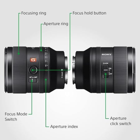 Sony FE 35mm | SEL35F14GM | F1.4 GM | Wide-Angle Prime Lens | Full-Frame E-Mount | Black