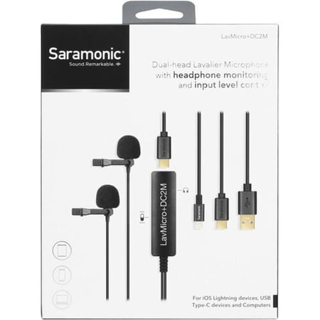 Saramonic LavMicro+DC2M Dual Microphone for iOS, Android & Computer