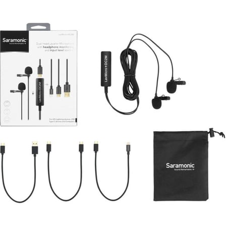 Saramonic LavMicro+DC2M Dual Microphone for iOS, Android & Computer