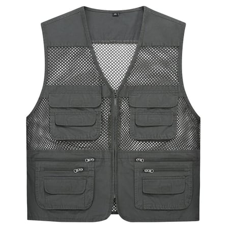 MJ180 Grey Color Vest - Size XL (  XL سترة رمادي اللون - مقاس)