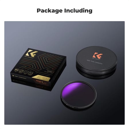 K&F Concept 77MM Nano-X Soft Graduated ND8 Filter, HD, Waterproof, Anti Scratch, Blue Coated