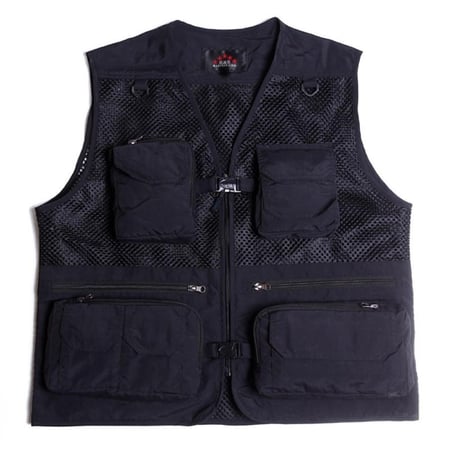 Black Color Vest - Size XL (XL-سترة لون أسود مقاس)
