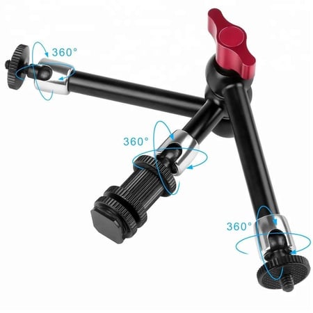 Focus Studio 3 Magic Arm Adjustable with Hot Shoe Mount Adapter Camera Bracket For DSLR