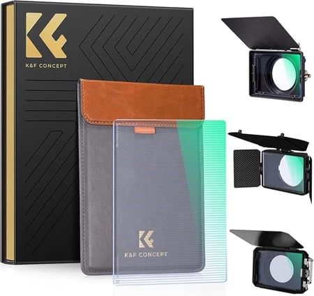 K&F Concept Square Blue Streak Filter 4'' x 5.65'' Cinema Filter Compatible with Tilta Compatible with SmallRig and Other Matte Box, 4mm Slim/HD Optical Glass/Multi Layer Coating