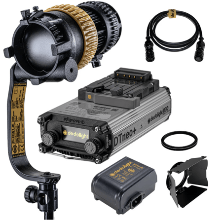 DedoLight Hard case kit with 3x DLED7N bicolor LED lights,DTneo+, soft boxes, DP1.2 and accessories Including DCAB3IEC-E