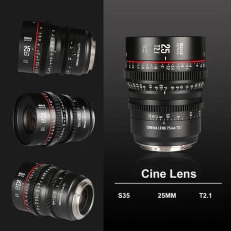 Meike 25mm T2.1 - Prime Cine Lens - Super 35 - Canon EF Mount
