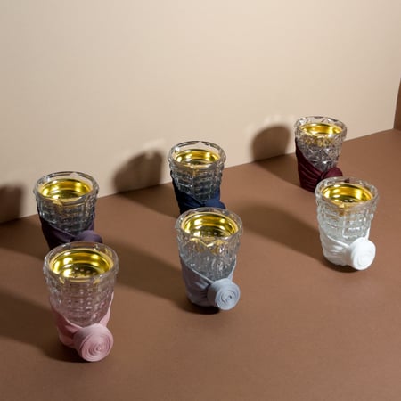 مبخرة زجاجية طويلة عدد 10