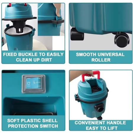 مكنسة كهربائية لاسلكي بطاريتين رطب وجاف