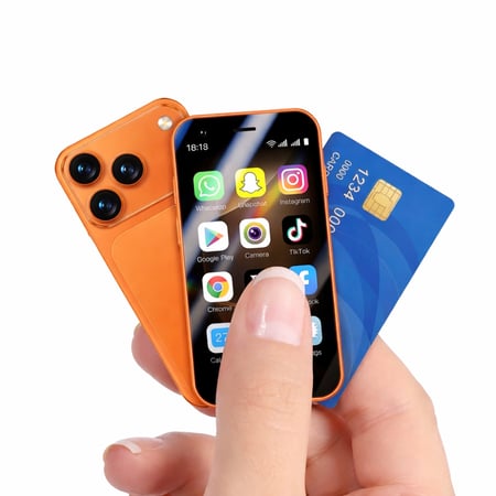 جوال صغير ميني شبيه الايفون 17 برو ماكس - برتقالي