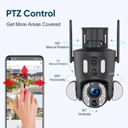 كاميرا مراقبة بالطاقة الشمسية وشريحة نت S20 زوم 20X