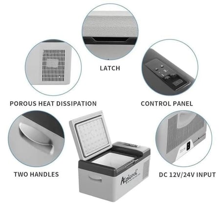 ثلاجة البيكول Alpicool مقاس 15 لتر للسيارة والرحلات
